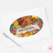 Benutzerdefinierter Text der Erntezeit Ovaler Aufkleber (Umschlag)