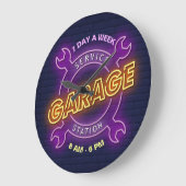 Benutzerdefinierter Text der Garagendienststation Große Wanduhr (Winkel)