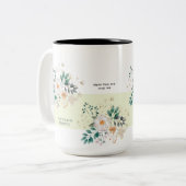 Benutzerdefinierter Text der hellfarbigen Farbe Zweifarbige Tasse (Vorderseite Links)