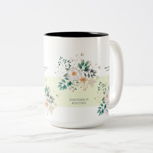 Benutzerdefinierter Text der hellfarbigen Farbe Zweifarbige Tasse (VorderseiteRechts)