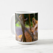 Benutzerdefinierter Text der Red Fox-Familie Kaffeetasse (Vorderseite Links)