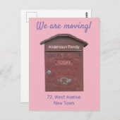 Benutzerdefinierter Text der roten Mailbox verschi Postkarte (Vorne/Hinten)