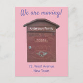 Benutzerdefinierter Text der roten Mailbox verschi Postkarte (Vorderseite)