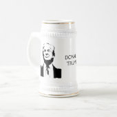 Benutzerdefinierter Text der Trump Picture Silhoue Bierglas (Vorderseite Links)