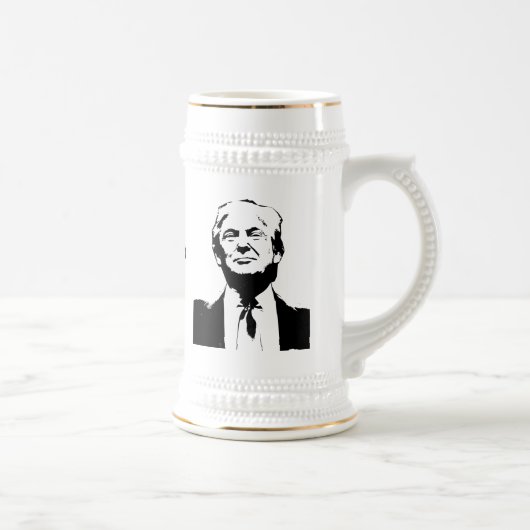Benutzerdefinierter Text der Trump Picture Silhoue Bierglas (Rechts)
