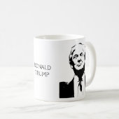 Benutzerdefinierter Text der Trump Picture Silhoue Kaffeetasse (VorderseiteRechts)