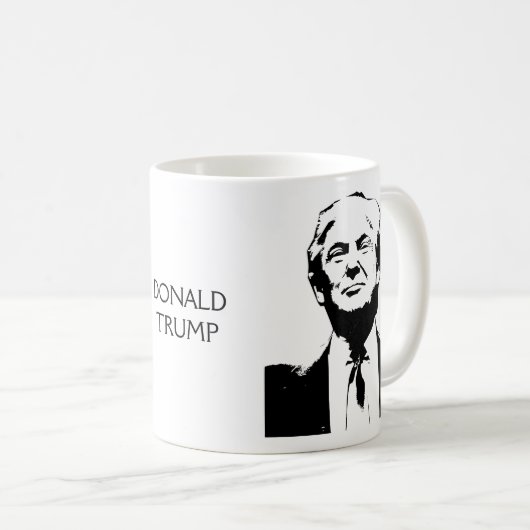 Benutzerdefinierter Text der Trump Picture Silhoue Kaffeetasse (VorderseiteRechts)