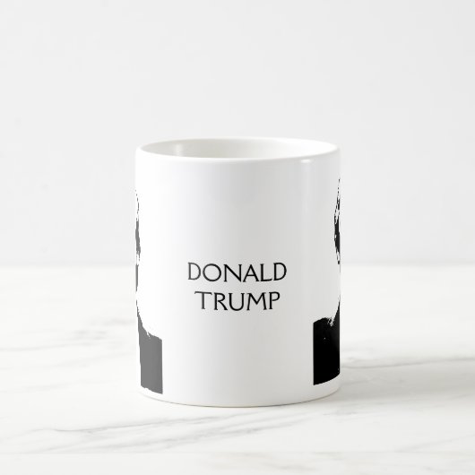 Benutzerdefinierter Text der Trump Picture Silhoue Kaffeetasse (Mittel)