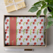 Benutzerdefinierter Text der Vintagen Kirschdarste Seidenpapier (Geschenk)