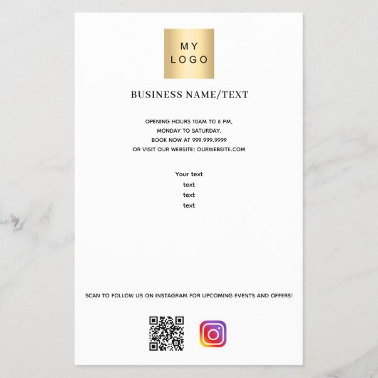 Benutzerdefinierter Text des Firmenlogos qr Flyer (Vorne)