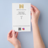 Benutzerdefinierter Text des Firmenlogos qr Flyer (Handgriff)