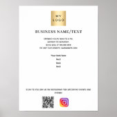 Benutzerdefinierter Text des Firmenlogos qr Poster (Vorne)