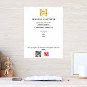 Benutzerdefinierter Text des Firmenlogos qr Poster