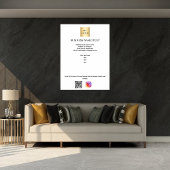 Benutzerdefinierter Text des Firmenlogos qr Poster