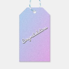 Benutzerdefinierter Text des Glitzer Pastel Ombre Geschenkanhänger