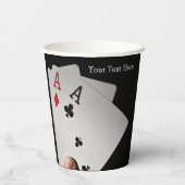 Benutzerdefinierter Text des Kartenspielers Pappbecher (Rückseite)