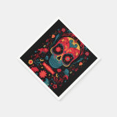 Benutzerdefinierter Text Dia de Muertos ☠️ Eternal Serviette (Ecke)
