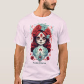 Benutzerdefinierter Text Dia de Muertos ☠️ Eternal T-Shirt (Vorderseite)