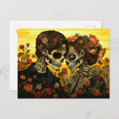 Benutzerdefinierter Text 💀 Día de Muertos Postkarte (Vorne/Hinten)