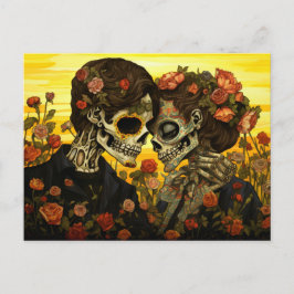 Benutzerdefinierter Text 💀 Día de Muertos Postkarte