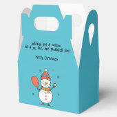 Benutzerdefinierter Text Dinking Snowman Geschenkschachtel (Geöffnet)