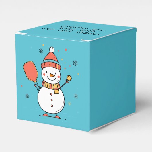 Benutzerdefinierter Text Dinking Snowman Geschenkschachtel (Vorderseite)