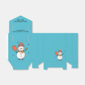 Benutzerdefinierter Text Dinking Snowman Geschenkschachtel (Ungefaltet)