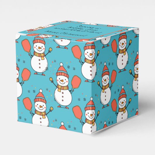 Benutzerdefinierter Text Dinking Snowman Geschenkschachtel (Vorderseite)