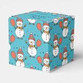 Benutzerdefinierter Text Dinking Snowman Geschenkschachtel (Rückseite)