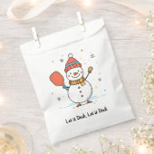 Benutzerdefinierter Text Dinking Snowman Geschenktütchen (Ausgeschnitten)