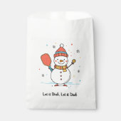 Benutzerdefinierter Text Dinking Snowman Geschenktütchen (Vorderseite)