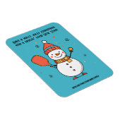 Benutzerdefinierter Text Dinking Snowman Magnet (Rechte Seite)