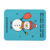 Benutzerdefinierter Text Dinking Snowman Magnet (Horizontal)