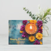 Benutzerdefinierter Text, Diwali Delight Feiertagskarte (Stehend Vorderseite)