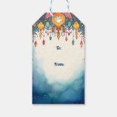 Benutzerdefinierter Text, Diwali Festive & Bright Geschenkanhänger (Rückseite)