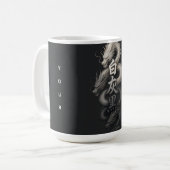 Benutzerdefinierter Text Drache Kaffeetasse (Vorderseite Links)