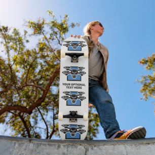 Benutzerdefinierter Text Drohne Skateboard