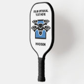 Benutzerdefinierter Text-Drossel Pickleball Schläger (Links)