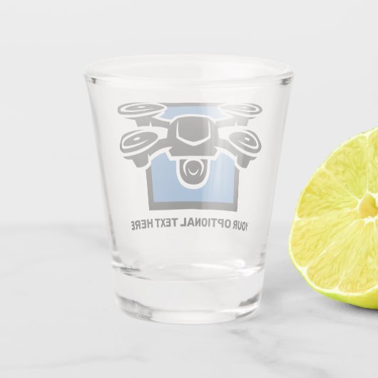 Benutzerdefinierter Text-Drossel Schnapsglas (Rückseite)