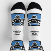Benutzerdefinierter Text-Drossel Socken (Oben)