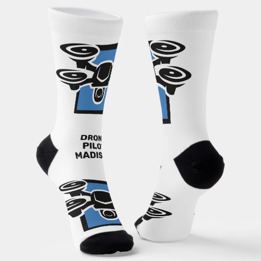 Benutzerdefinierter Text-Drossel Socken (Gewinkelt)