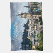 Benutzerdefinierter Text Edinburgh Schottland Geschirrtuch (Vertikal)