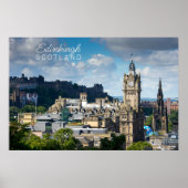 Benutzerdefinierter Text Edinburgh Schottland Poster (Vorne)