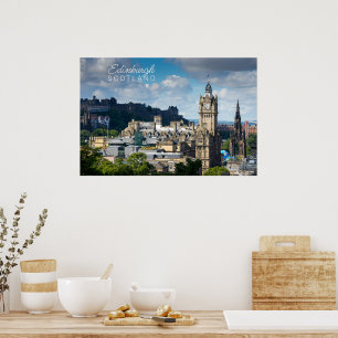 Benutzerdefinierter Text Edinburgh Schottland Poster