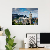 Benutzerdefinierter Text Edinburgh Schottland Poster (Heimbüro)