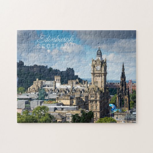 Benutzerdefinierter Text Edinburgh Schottland Puzzle (Horizontal)