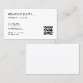 Benutzerdefinierter Text Einfaches VorlagenQR-Code Visitenkarte (Vorne/Hinten)