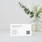 Benutzerdefinierter Text Einfaches VorlagenQR-Code Visitenkarte (Stehend Vorderseite)