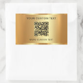Benutzerdefinierter Text Eleganable QR Code Gold L Rechteckiger Aufkleber (Tasche)