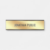 Benutzerdefinierter Text Elegant Modernes einfache Türschild (Vorderseite )